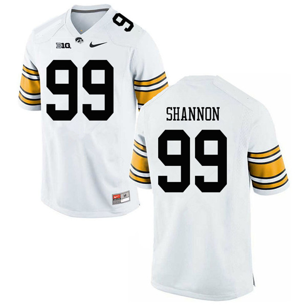 Men #99 Noah Shannon Iowa Hawkeyes College Football Jerseys Sale-White - Click Image to Close